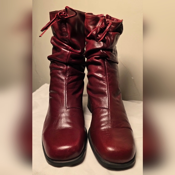Santana From Canada Waterproof Women's Burgundy Leather Boots 8 - Picture 2 of 10